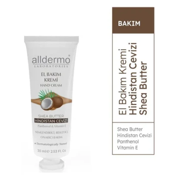 Alldermo Shea Butter Hindistan Cevizi 30 Ml El Kremi - Görsel 4