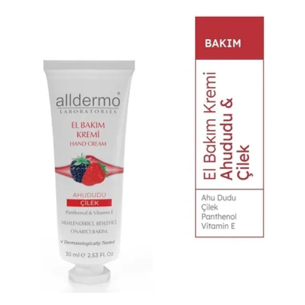 Alldermo Ahududu Çilek 30 Ml El Kremi - Görsel 4