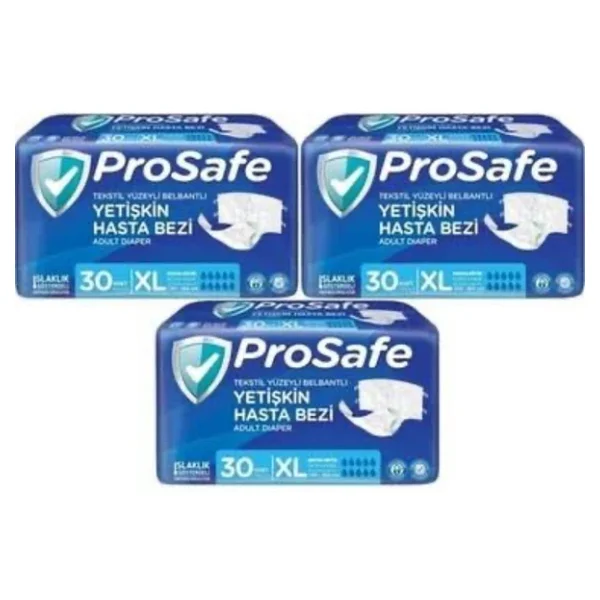 Prosafe Belbantlı Ekstra Büyük Boy XL 30'lu 3 Adet Hasta Bezi - Görsel 5