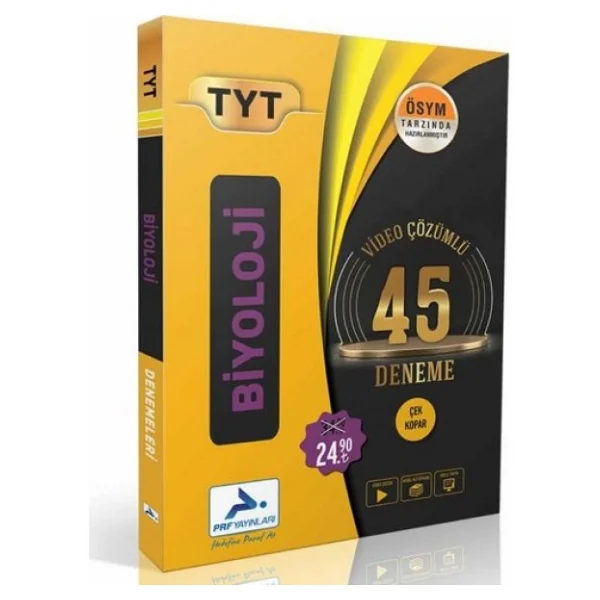 Paraf Yayınları Tyt Biyoloji Video Çözümlü 45 Deneme - Görsel 5