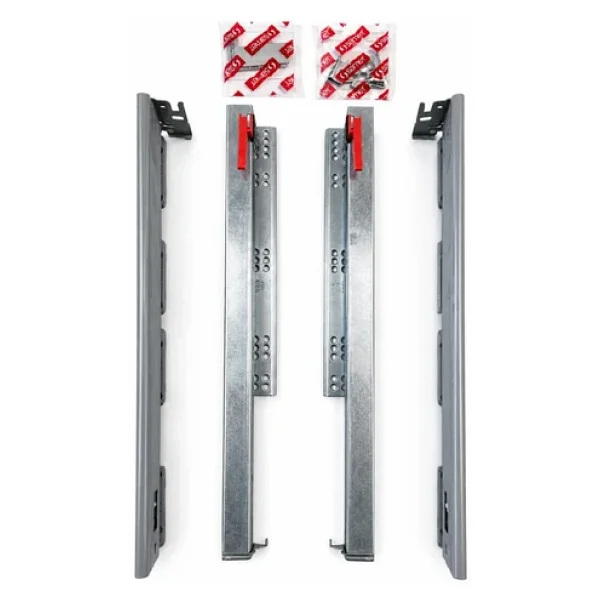 Samet Alpha Box Çekmece Rayı Gri Bordürsüz 500mm - Görsel 4