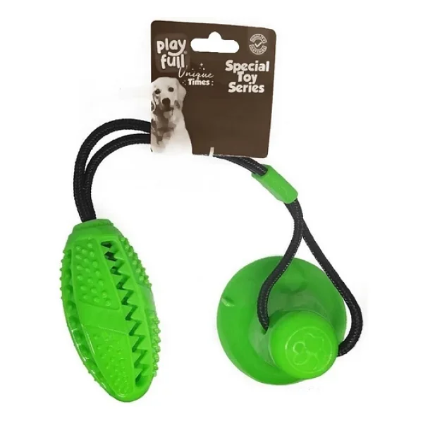 Playfull 5x12x56 Cm Yapışkanlı Ödül Hazneli Yeşil Köpek Oyuncağı - Görsel 3