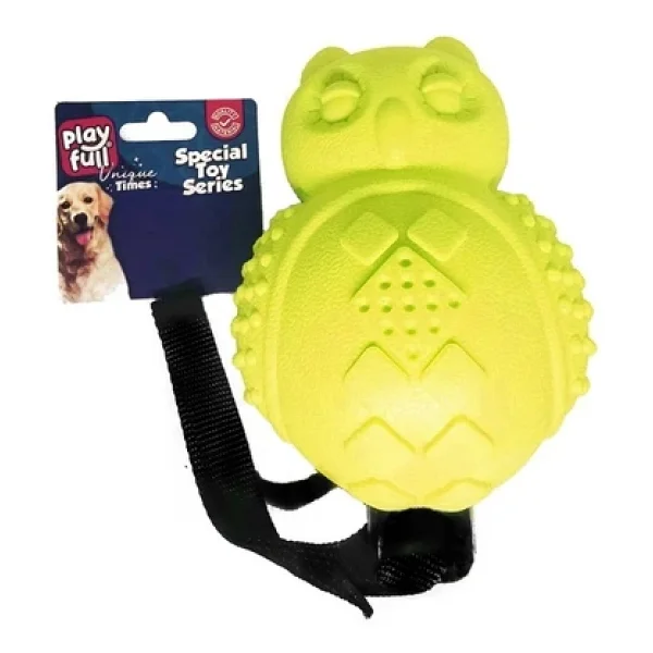 Playfull 30x10 Cm Sesli Lüx Baykuş Sarı Köpek Eğitim Oyuncağı - Görsel 3