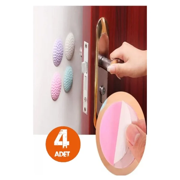 Tineke Çok Amaçlı Silikon Kapı Duvar Koruyucu Tampon 4lü Paket - Görsel 3