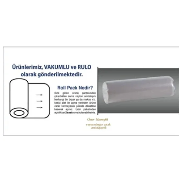 100x200x15 Bambu Kumaş Yaysız Sünger Yatak - Görsel 8