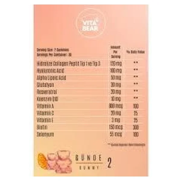 Vita Bear Beautiful Bear 60 Gummies - Görsel 3