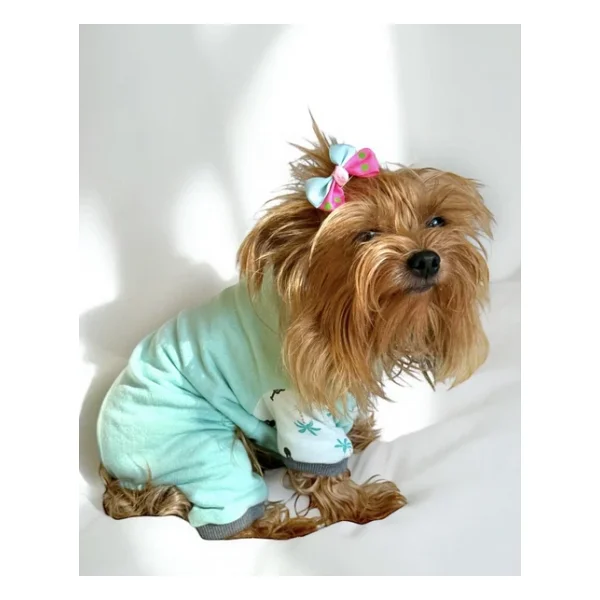Minty Palm Kalın Penye Köpek Tulum Pijama - Görsel 7