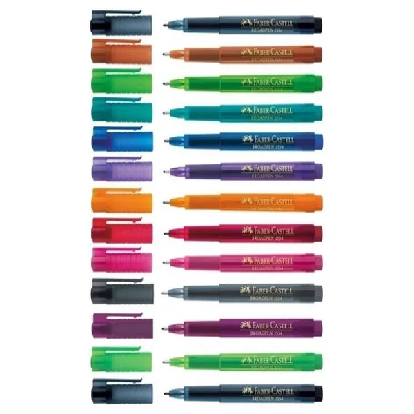 Faber Castell 1554 0.8 Broadpen Keçeli Fine Kalem 10 Lu Paket - Görsel 4