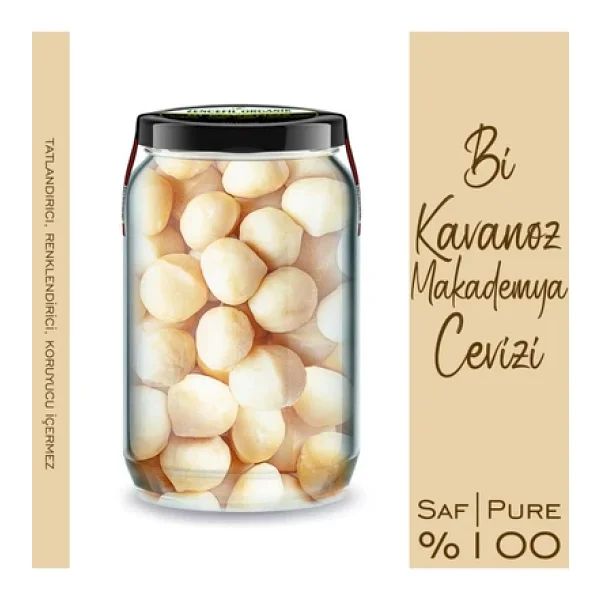 Makademya Fındığı Makedemya Cevizi İçi Bi Kavanoz 660 Cc. Cam Kavanozda Macadamia Nuts - Görsel 5