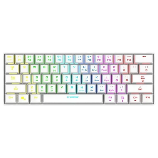 Rampage B-Atom Kb-Rx63 Beyaz RGB Tkl Brown Switch Kablolu/Kablosuz Mekanik Oyuncu Klavyesi - Görsel 4
