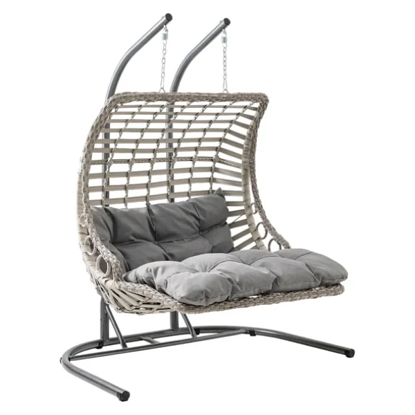 Capri Swing Bodrum Double Ciftli Rattan Bahce Salincagi Rehome - Görsel 3