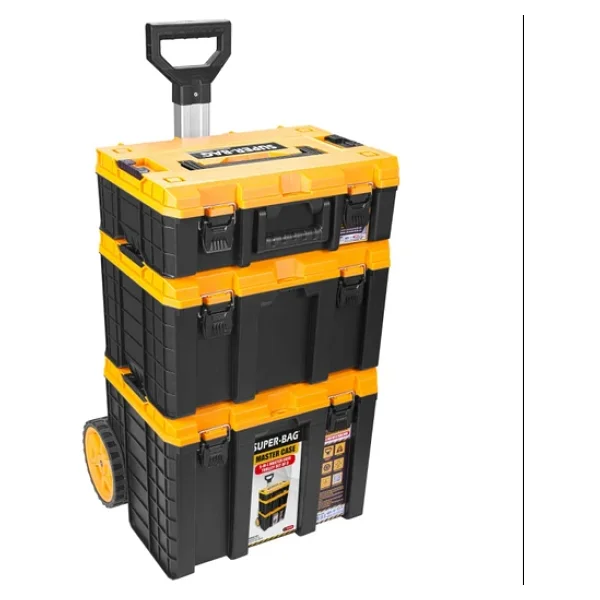 Master Case Tekerlekli 3 Lü Set Büyük Tekerlekli Teknisyen Takım Çantası S-M-L - Görsel 3
