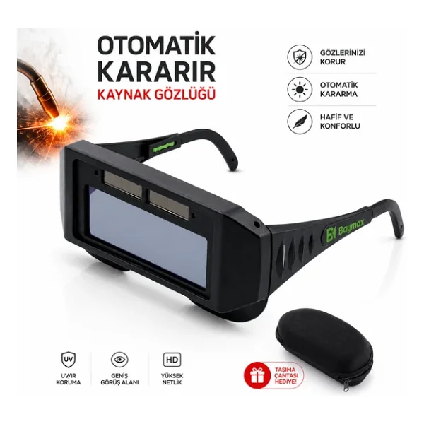 Orient Göz Koruyucu Otomatik Kararan Kaynak Gözlüğü Kaynak Maskesi Gözlük - Görsel 7