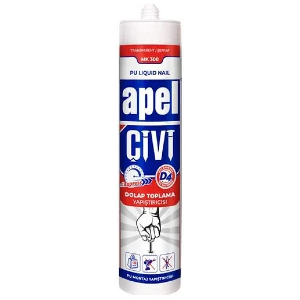 Apel Sıvı Çivi Pu Montaj Kiti, D4 Yapıştırıcı - Görsel 3