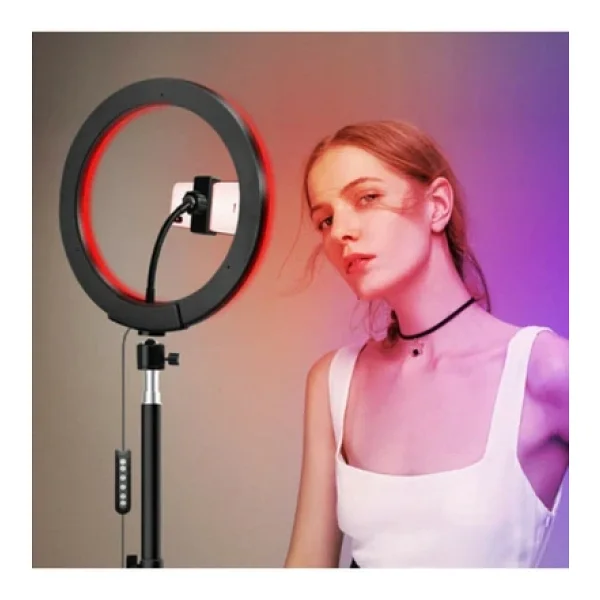 Asfal 13 Inç (33 Cm) RGB Çok Renkli LED Make Up Selfie Işığı 210 Cm Tripot Selfie Çubuğu Tiktok Işığı - Görsel 7