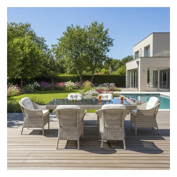Rehome Spark 316 100x200 Cm Rattan Bahçe & Balkon Takımı - Görsel 6