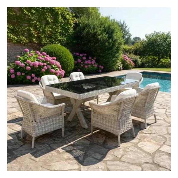 Rehome Spark 316 100x200 Cm Rattan Bahçe & Balkon Takımı - Görsel 7