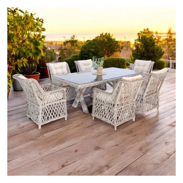 Rehome Alaska 43 100x200 Cm Rattan Bahçe & Balkon Takımı - Görsel 6