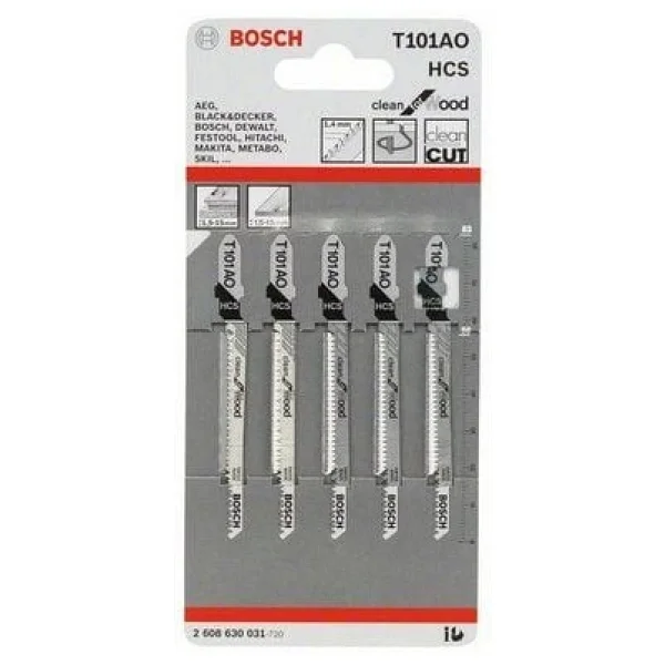 Bosch T 101 Ao Clean For Wood 5'li Dekupaj Testeresi Bıçağı - Görsel 2