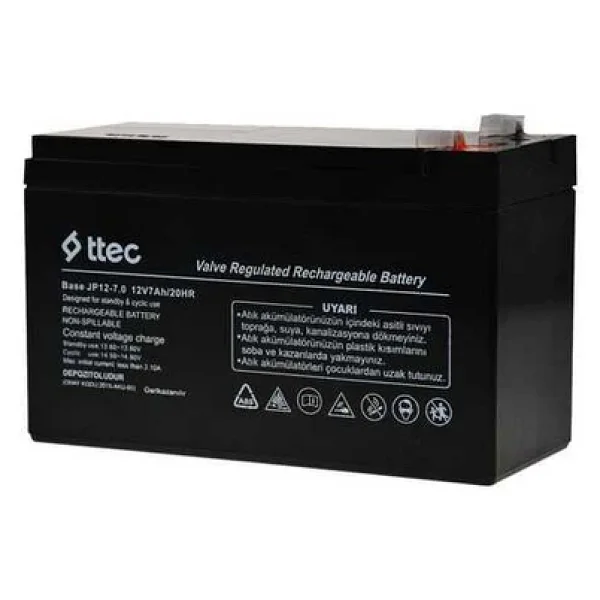 Ttec Base 12v 7ah Bakımsız Kuru Akü - Görsel 9