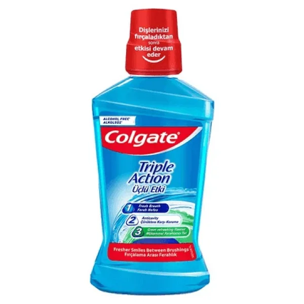 Colgate Triple Action Üçlü Etki 500 Ml 3 Adet Gargara - Görsel 3