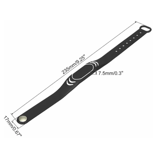 Alkatronik 125khz Rfid Manyetik Bileklik Siyah Su Geçirmez Silikon Proximity Göstergeç 125 Khz Kapı Geçiş - Görsel 5