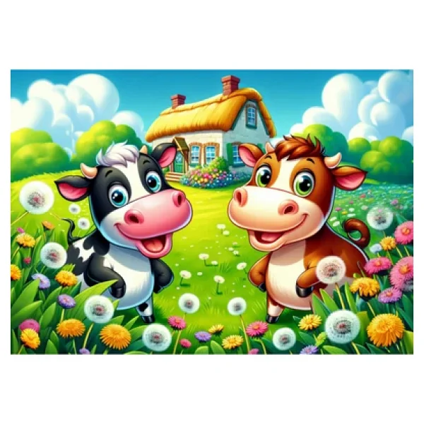 Art Puzzle Mutlu İnekler 25 Parça Puzzle 35042 - Görsel 4