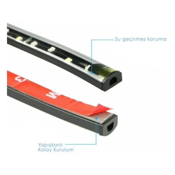 Astraled Çakmaklık Girişli RGB Ayak Altı LED Sese Duyarlı LED Müziğe Duyarlı 12 LED - Görsel 9