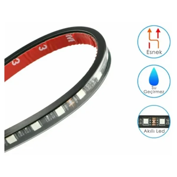 Astraled Çakmaklık Girişli RGB Ayak Altı LED Sese Duyarlı LED Müziğe Duyarlı 12 LED - Görsel 8