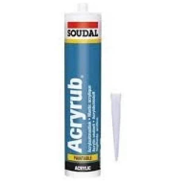 Soudal Acryrub Silikonize 500 Gr Beyaz Mastik - Görsel 5