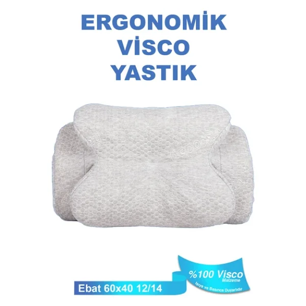 Ortopedik Visco Yastık Boyun Fıtığı Boyun Ağrısı Destekli Güzellik Yastığı Royalrelax - Görsel 4
