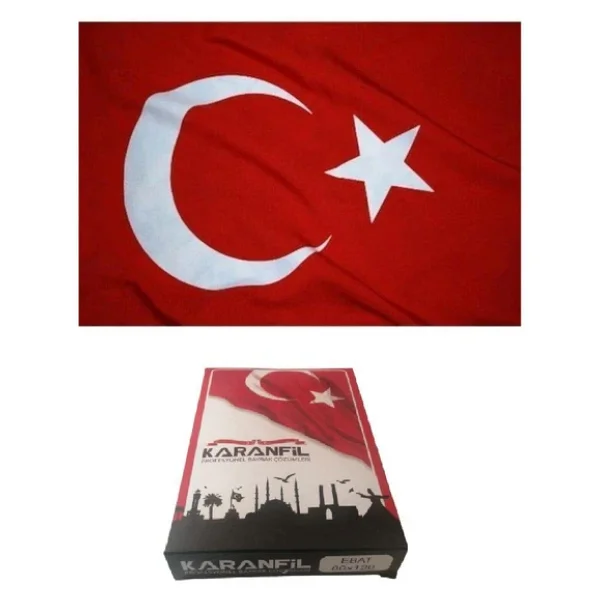 Türk Bayrağı 30x45 Cm Ebatında Kumaş Türk Bayrağı Al Bayrak 30x45 Bez Bayrak - Görsel 2