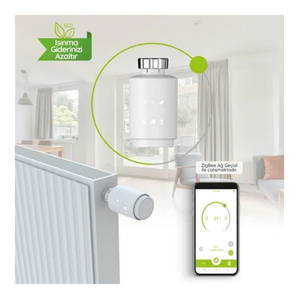Bilicra S-Warm Akıllı Termostatik Radyatör Vanası - Görsel 3