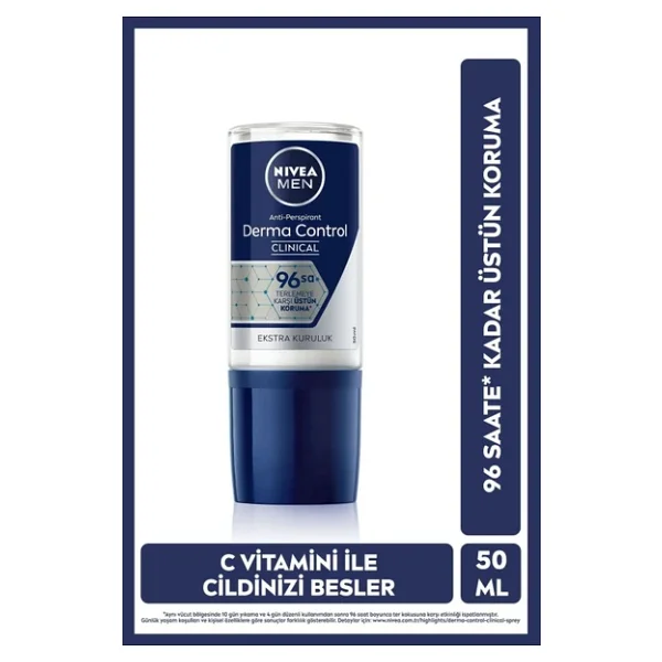 Nivea Men Derma Control Clinical 50 Ml Erkek Roll-On Deodorant - Görsel 4