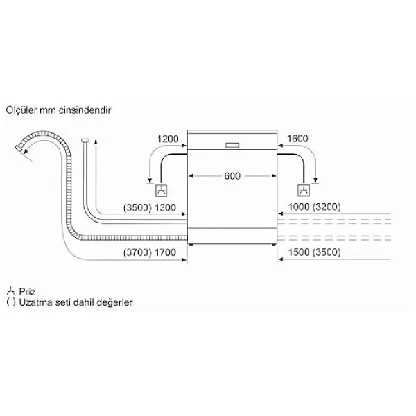 Bosch Sms4ıkw51t 5 Programlı Bulaşık Makinesi - Görsel 3