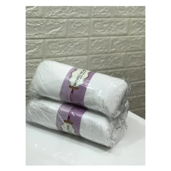 Sadece Çift Kişilik Lastikli Penye Çarşaf Çift Beyaz 160x200 - Görsel 2