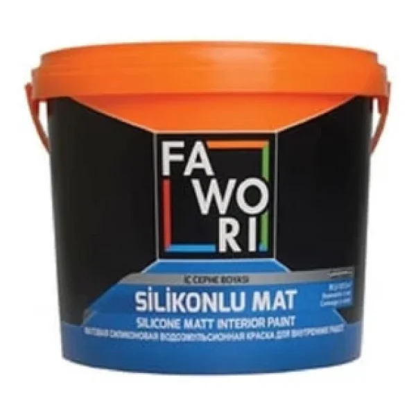 Fawori Silikonlu Mat İç Cephe Boyası 10 Kg Kül Gri / Mist 85 - Görsel 7