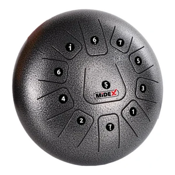 Midex Td-1211sm Çelik Dil Davul Handpan 12 İnç 11 Ton Steel Tongue Drum Full Set - Görsel 2