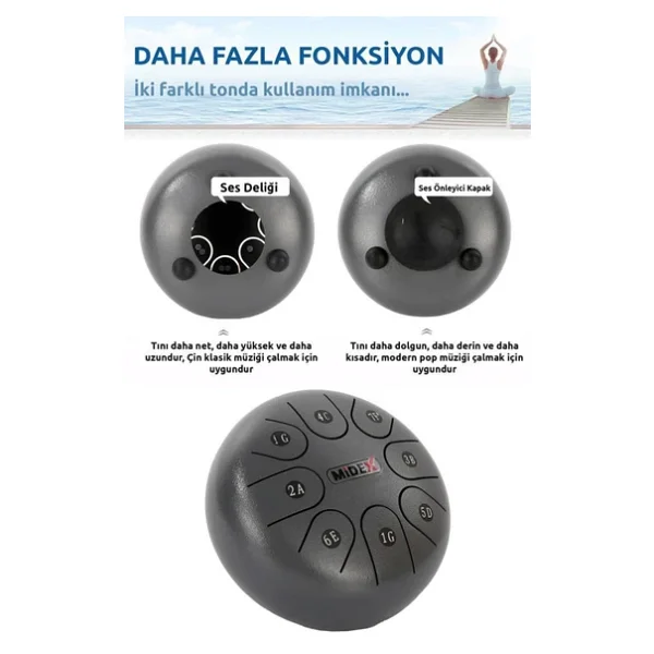 Midex Td-88sl 8 İnç Çelik Dil Handpan - Görsel 4