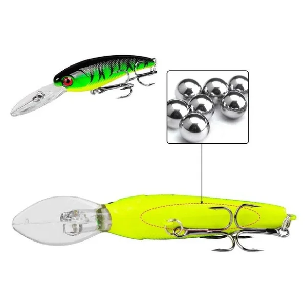 Valkyrie 20 Adet Karışık Minnow Crankbait Swimbait Rapala Sahte Yem Olta Seti Balık İğnesi - Görsel 9
