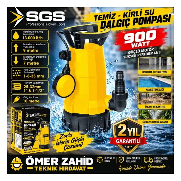 Sgs 5371 900 W Dalgıç Pompa - Görsel 5