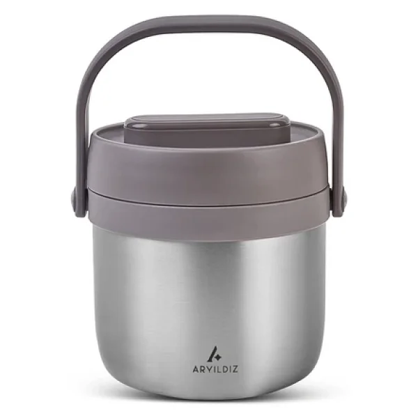 Aryıldız Bento Steel 1400 Ml Yuvarlak Lunch Box - Görsel 5
