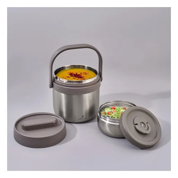 Aryıldız Bento Steel 1400 Ml Yuvarlak Lunch Box - Görsel 4