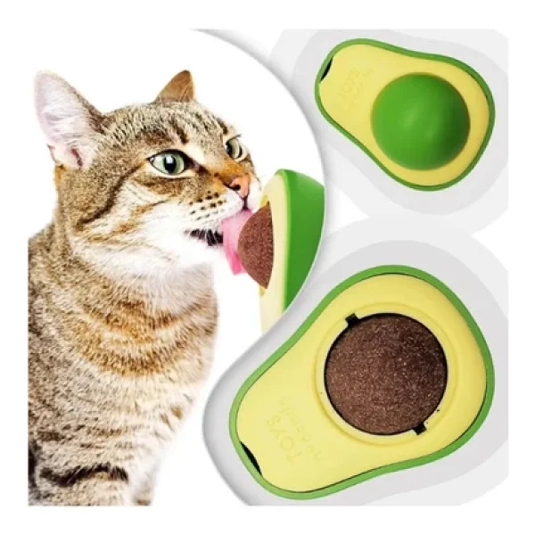 Pribor Avokado Catnipli Kedi Çimi Topu Avokado Kedi Nanesi Oyuncağı - Görsel 3