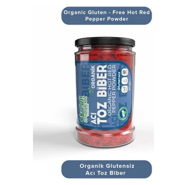 Ekoloji Market Organik Glutensiz Kavanoz Toz Biber- Acı 80 Gr - Görsel 5