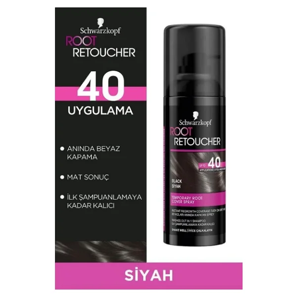 Root Retoucher Saç Dipleri İçin Kapatıcı Siyah 120 Ml Sprey Saç Boyası - Görsel 4