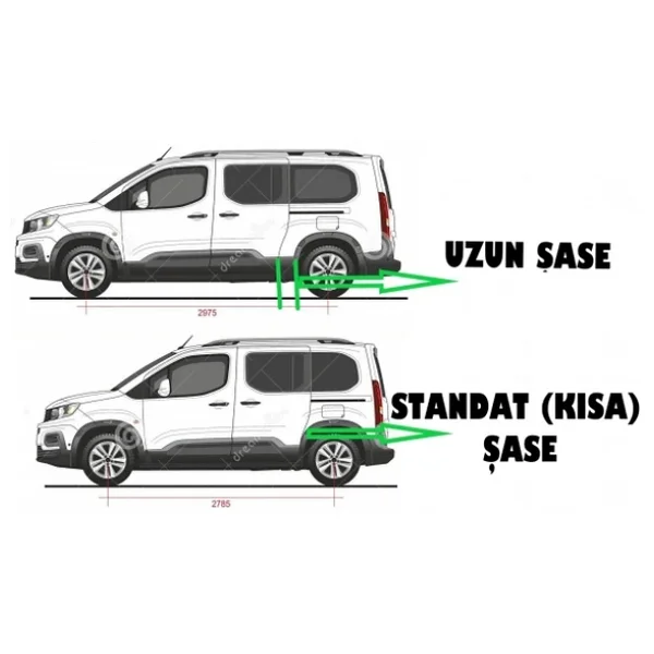 Peugeot Rifter Kısa Şase Yan Basamak 2019 2020 2021 2022 2023 2024 2025 - Görsel 2