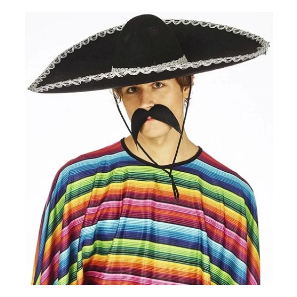 Nessiworld Sombrero Meksika Şapkası Mariachi Gümüş Şeritli Yetişkin Boy - Görsel 6