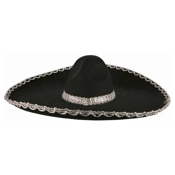 Nessiworld Sombrero Meksika Şapkası Mariachi Gümüş Şeritli Yetişkin Boy - Görsel 5