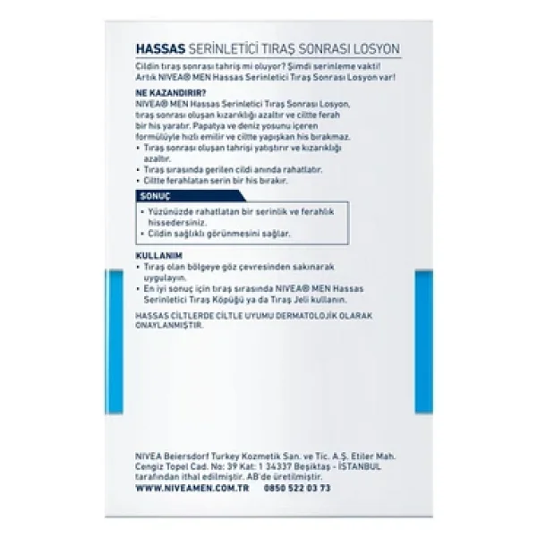 Nivea Men Hassas Serinletici Alkolsüz After Shave 100 Ml Tıraş Losyonu - Görsel 4